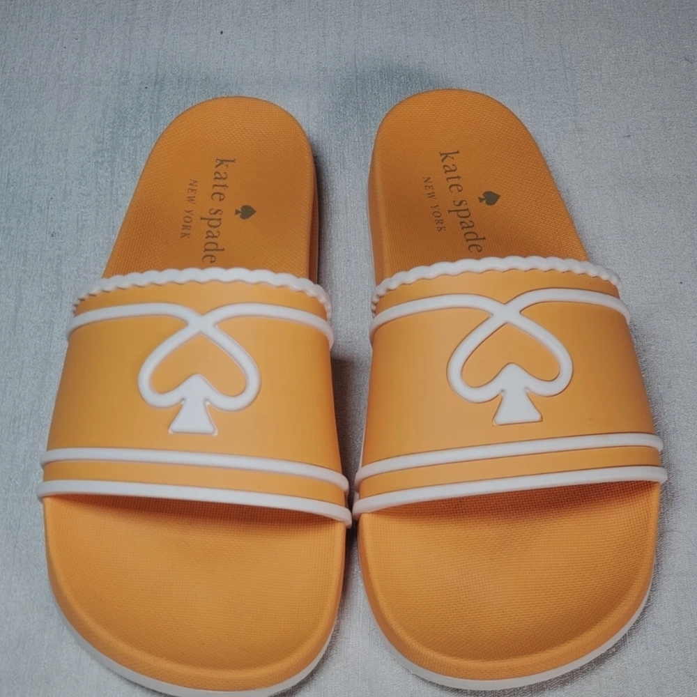 Kate Spade Orange Slide Sandals